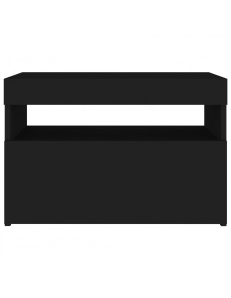Mobile Porta TV con Luci LED Nero 60x35x40 cm