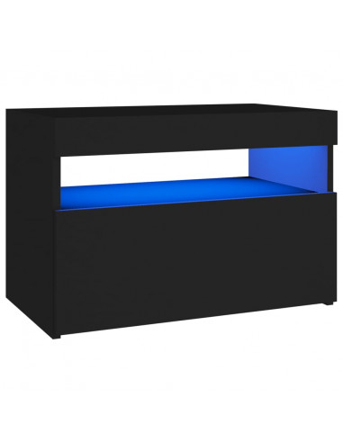 Mobili Porta TV con Luci LED 2 pz Neri 60x35x40 cm