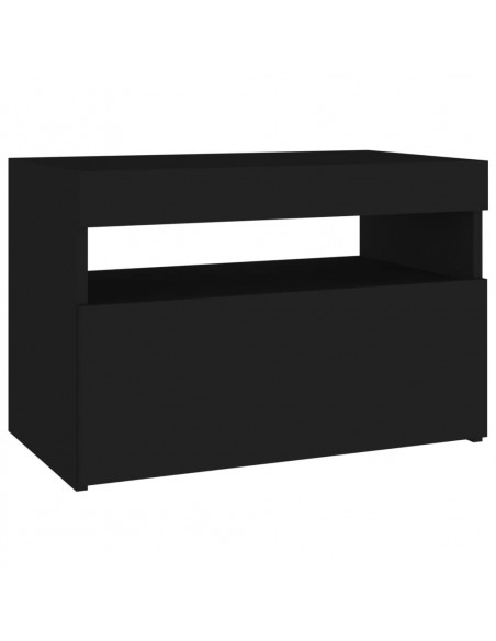 Mobili Porta TV con Luci LED 2 pz Neri 60x35x40 cm