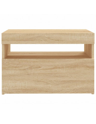 Mobile Porta TV con Luci LED Rovere Sonoma 60x35x40 cm