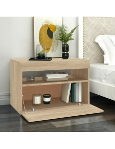 Mobili Porta TV con LED 2 pz Rovere Sonoma 60x35x40 cm 2