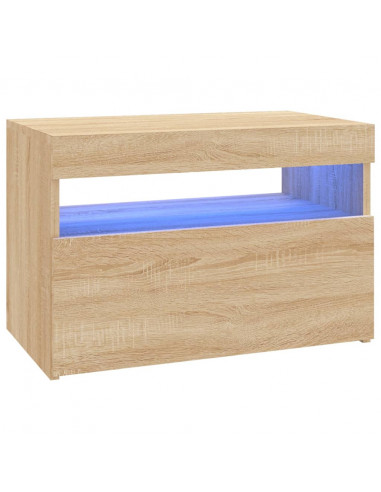 Mobili Porta TV con LED 2 pz Rovere Sonoma 60x35x40 cm