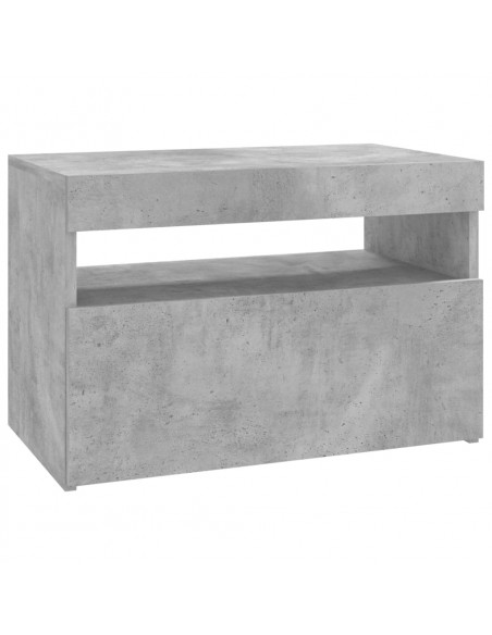 Mobili Porta TV con Luci LED 2 pz Grigio Cemento 60x35 cm