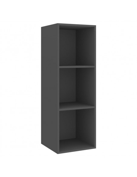Mobile TV da Parete Grigio 37x37x107 cm in Legno Multistrato