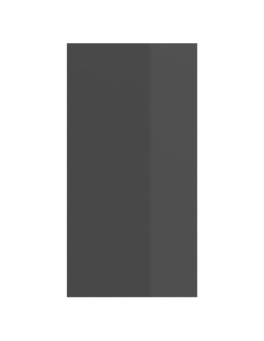 Mobile TV da Parete Grigio Lucido 37x37x72 cm Legno Multistrato