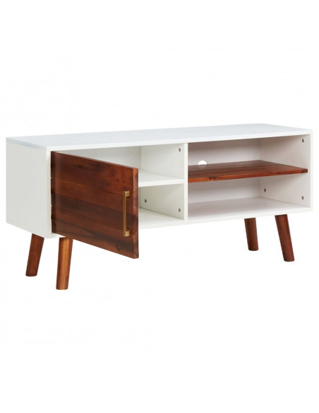 Mobile Porta TV 110x35x50cm in Legno Massello di Acacia e MDF