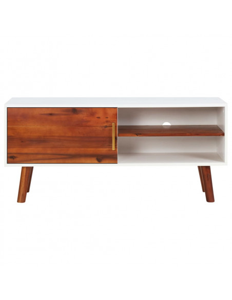Mobile Porta TV 110x35x50cm in Legno Massello di Acacia e MDF