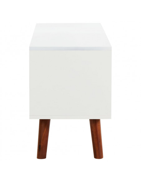 Mobile Porta TV 110x35x50cm in Legno Massello di Acacia e MDF