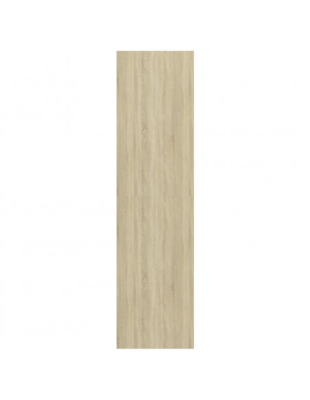 Mobile TV Parete Rovere Sonoma Bianco 37x37x142,5cm Multistrato