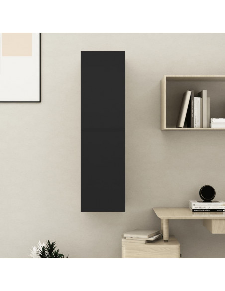Mobile Porta TV Nero 30,5x30x110 cm in Legno Multistrato