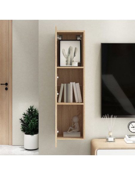Mobile Porta TV Rovere Sonoma 30,5x30x110 cm Legno Multistrato