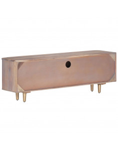 Mobile Porta TV 118x30x40 cm in Legno Massello di Acacia 2