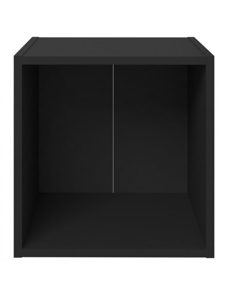 Mobili Porta TV 4 pz Neri 37x35x37 cm in Legno Multistrato