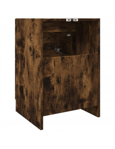 Mobile Lavabo Rovere Fumo 80x33x60 cm in Legno Multistrato 2