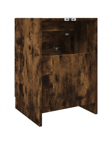 Mobile Lavabo Rovere Fumo 80x33x60 cm in Legno Multistrato
