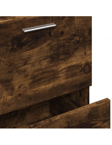 Mobile Lavabo Rovere Fumo 80x33x60 cm in Legno Multistrato