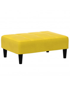 Poggiapiedi Giallo 77x55x31 cm in Velluto 2