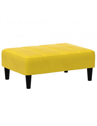 Poggiapiedi Giallo 77x55x31 cm in Velluto