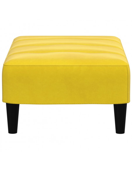 Poggiapiedi Giallo 77x55x31 cm in Velluto