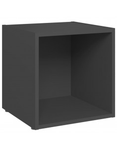 Mobile Porta TV Grigio 37x35x37 cm in Legno Multistrato 2