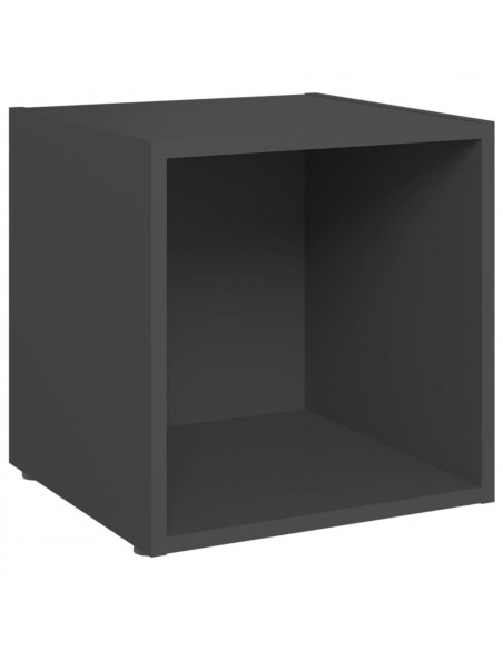 Mobile Porta TV Grigio 37x35x37 cm in Legno Multistrato
