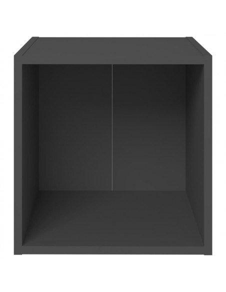 Mobili Porta TV 4 pz Grigi 37x35x37 cm in Legno Multistrato