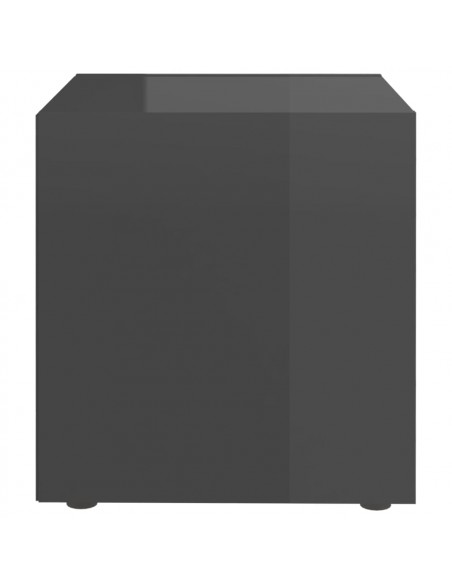Mobili Porta TV 4pz Grigio Lucido 37x35x37 cm Legno Multistrato