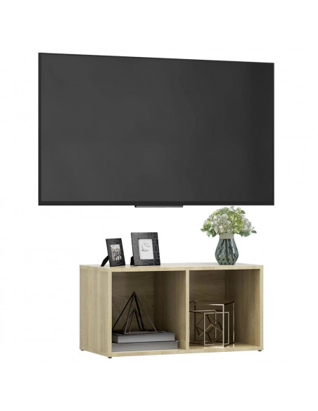 Mobile Porta TV Rovere Sonoma 72x35x36,5cm in Legno Multistrato