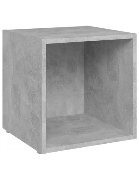 Mobili Porta TV 4pz Grigio Cemento 37x35x37cm Legno Multistrato
