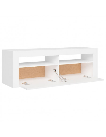 Mobile Porta TV con Luci LED Bianco 120x35x40 cm