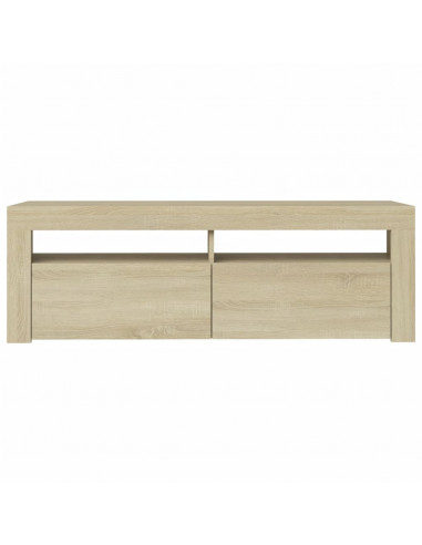 Mobile Porta TV con Luci LED Rovere Sonoma 120x35x40 cm