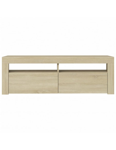 Mobile Porta TV con Luci LED Rovere Sonoma 120x35x40 cm