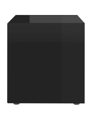 Mobili Porta TV 4pz Nero Lucido 37x35x37 cm Legno Multistrato