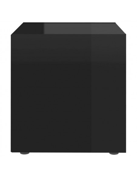 Mobili Porta TV 4pz Nero Lucido 37x35x37 cm Legno Multistrato
