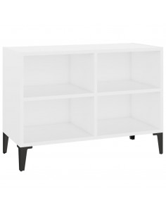 Mobile TV con Gambe in Metallo Bianco 69,5x30x50 cm 2