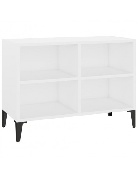 Mobile TV con Gambe in Metallo Bianco 69,5x30x50 cm