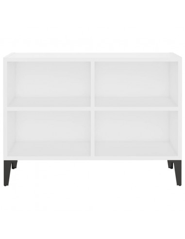 Mobile TV con Gambe in Metallo Bianco 69,5x30x50 cm
