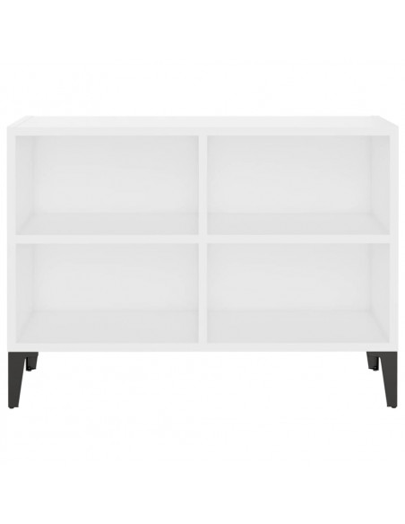 Mobile TV con Gambe in Metallo Bianco 69,5x30x50 cm