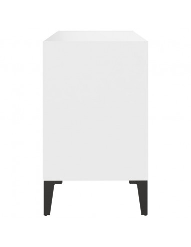 Mobile TV con Gambe in Metallo Bianco 69,5x30x50 cm
