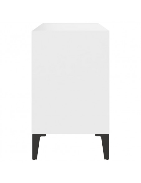 Mobile TV con Gambe in Metallo Bianco 69,5x30x50 cm