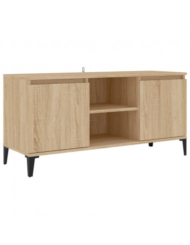 Mobile TV con Gambe in Metallo Rovere Sonoma 103,5x35x50 cm