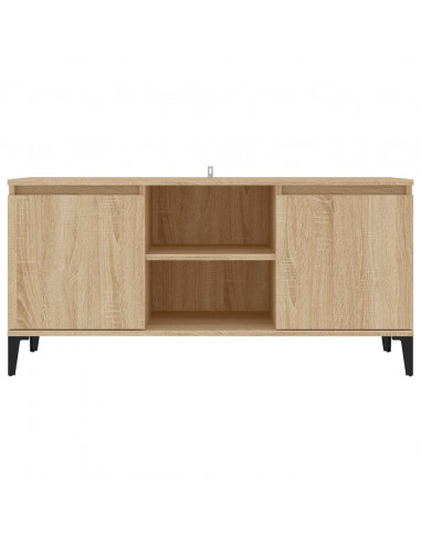Mobile TV con Gambe in Metallo Rovere Sonoma 103,5x35x50 cm