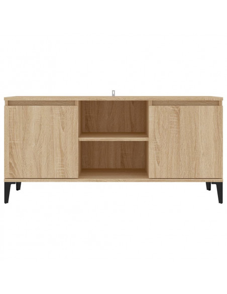 Mobile TV con Gambe in Metallo Rovere Sonoma 103,5x35x50 cm
