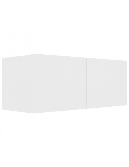 Set Mobili Porta TV 2 pz Bianco in Legno Multistrato