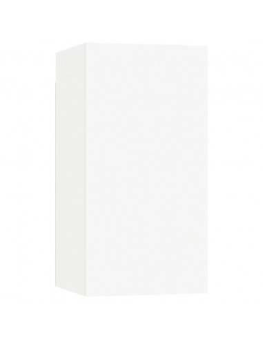 Mobili Porta TV 7 pz Bianchi 30,5x30x60 cm in Legno Multistrato