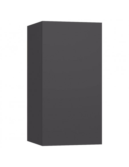 Mobili Porta TV 4 pz Grigi 30,5x30x60 cm in Legno Multistrato