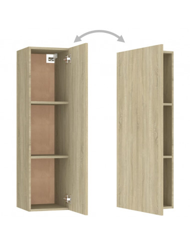 Set di Mobili Porta TV 3 pz Rovere Sonoma in Legno Multistrato