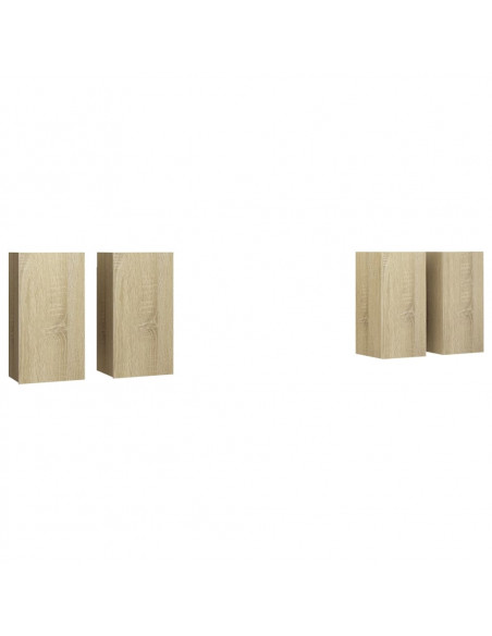 Mobili TV 4 pz Rovere Sonoma 30,5x30x60 cm in Legno Multistrato
