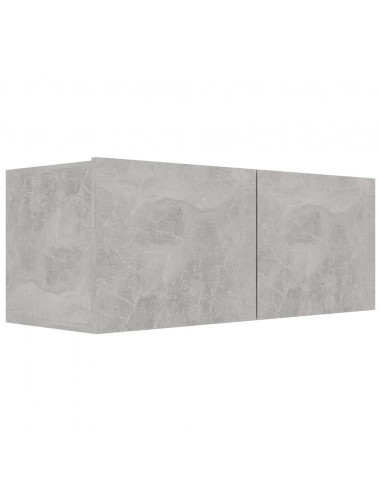 Set di Mobili Porta TV 2 pz Grigio Cemento in Legno Multistrato