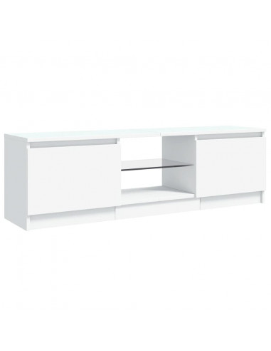 Mobile Porta TV con Luci LED Bianco 120x30x35,5 cm